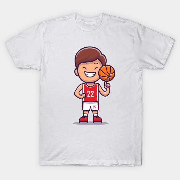 Boy Playing Basketball T-Shirt by Catalyst Labs